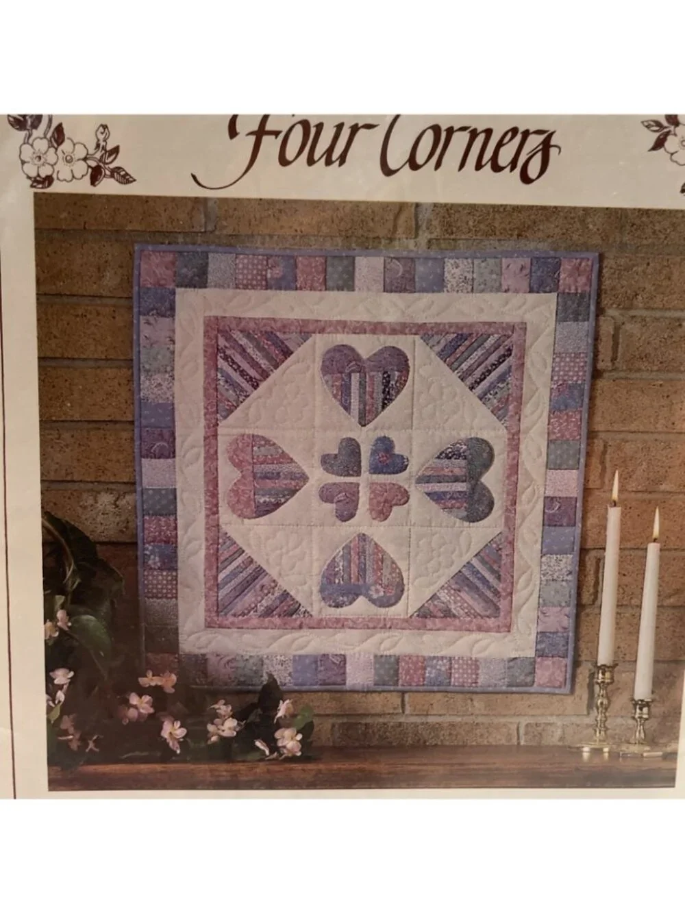 Four Corners Hearts Choice Wall Hanging Pattern 23.5